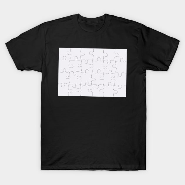 Jigsaw Puzzle Lines Design T-Shirt by THP Creative